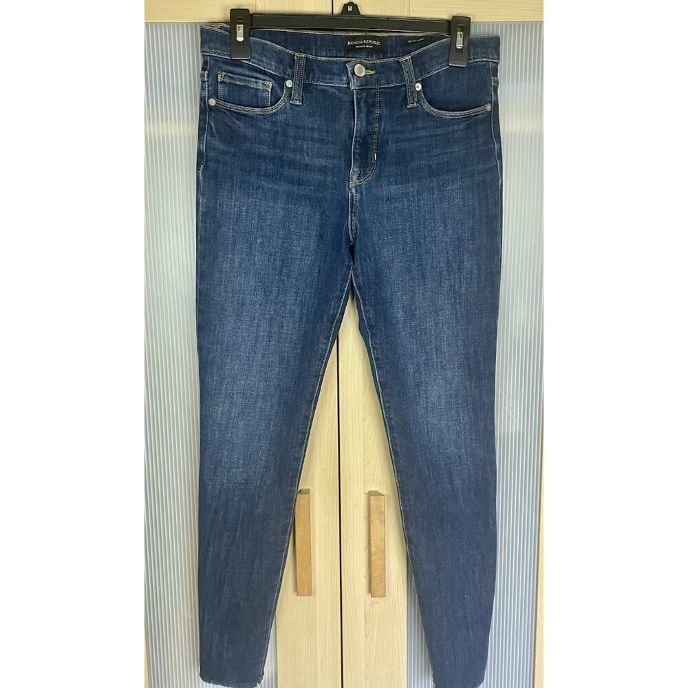 Banana Republic Skinny  Jeans‎ Sz 27 Womens Mid Rise Dark Wash Blue Denim Casual